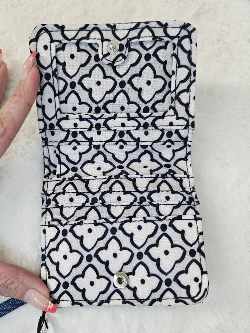 Vera Bradley Quilted Navy Wallet